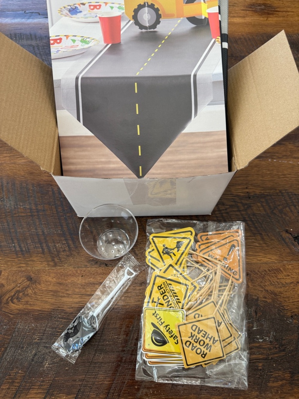 construction-themed party items